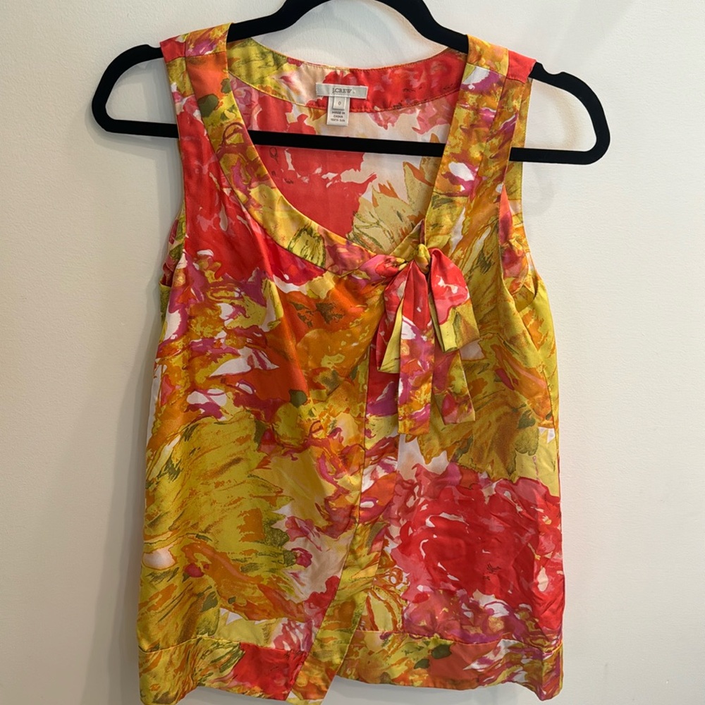 J. crew silk top size 0